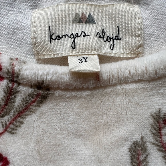 NEW Konges Slojd Christmas Jolly Blouse Pants Set, Xmas Vintage Flower, Size 3y - Picture 7 of 8
